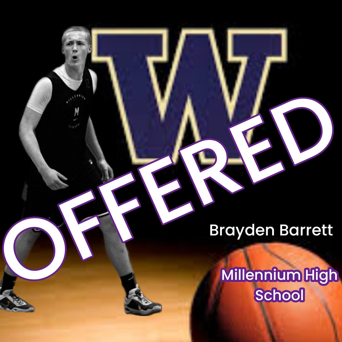 AzStormCamacho's tweet photo. Congratulations 2026 Brayden Barrett on his offer from the University of Washington Huskies. #mhstigers #mhsbb https://t.co/KtoyePqtHL