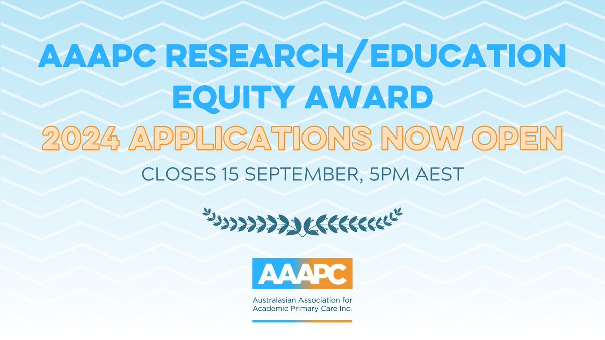 The AAAPC Research/Education Equity Award nominations are now open!
An award of up to AUD $5,000 to recognise someone who requires financial assistance in primary care research and/or education in First Nations or underrepresented racial and ethnic groups. Learn more here: