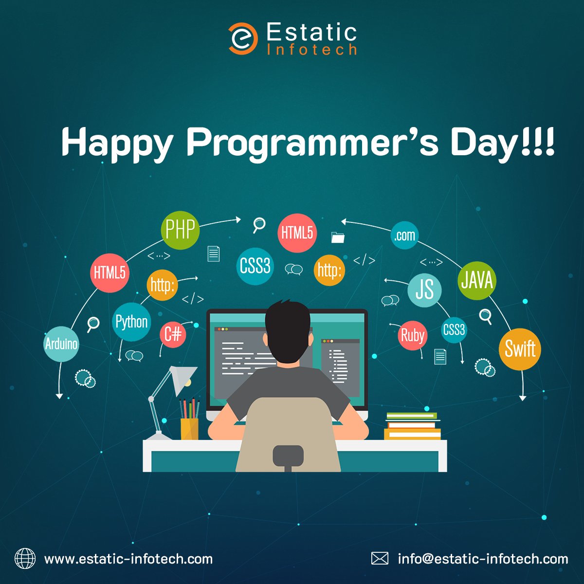 To the ones who turn caffeine into code and dreams into software – Happy Programmer's Day! Keep coding the future!  #ProgrammersDay #CodeTheFuture #TechWorld #CodingLife #CodeMagic #CodeHeroes