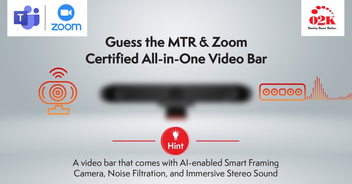 This intelligent video bar is a blessing for hybrid mid-sized meeting spaces.

Found out the answer? Then let us know in the comments!

#O2K #Office2000 #GuessTheProduct #MTRCertified #ZoomCertified #MeetingRoomSolution #AVExperts #OfficeExperts