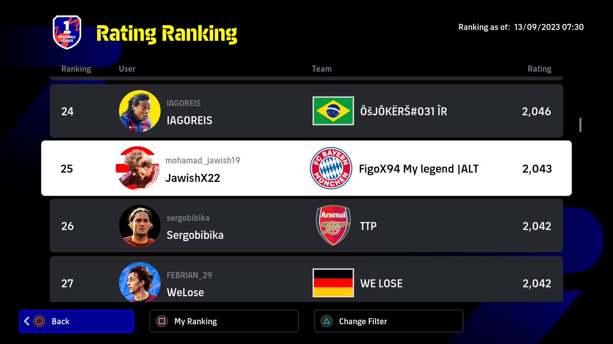 JawishX22's tweet photo. 🎮🔝🔝🔝
#efootball24 https://t.co/J7P2FrRInz
