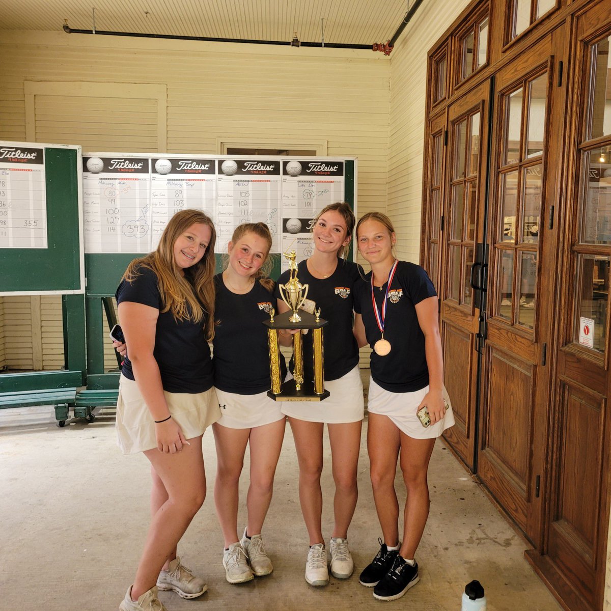 NorthGolfCoach's tweet photo. @mnhsgolf Great start to the season for McKinney North girls golf as well, 1st place! https://t.co/ifrcB9Mqvv