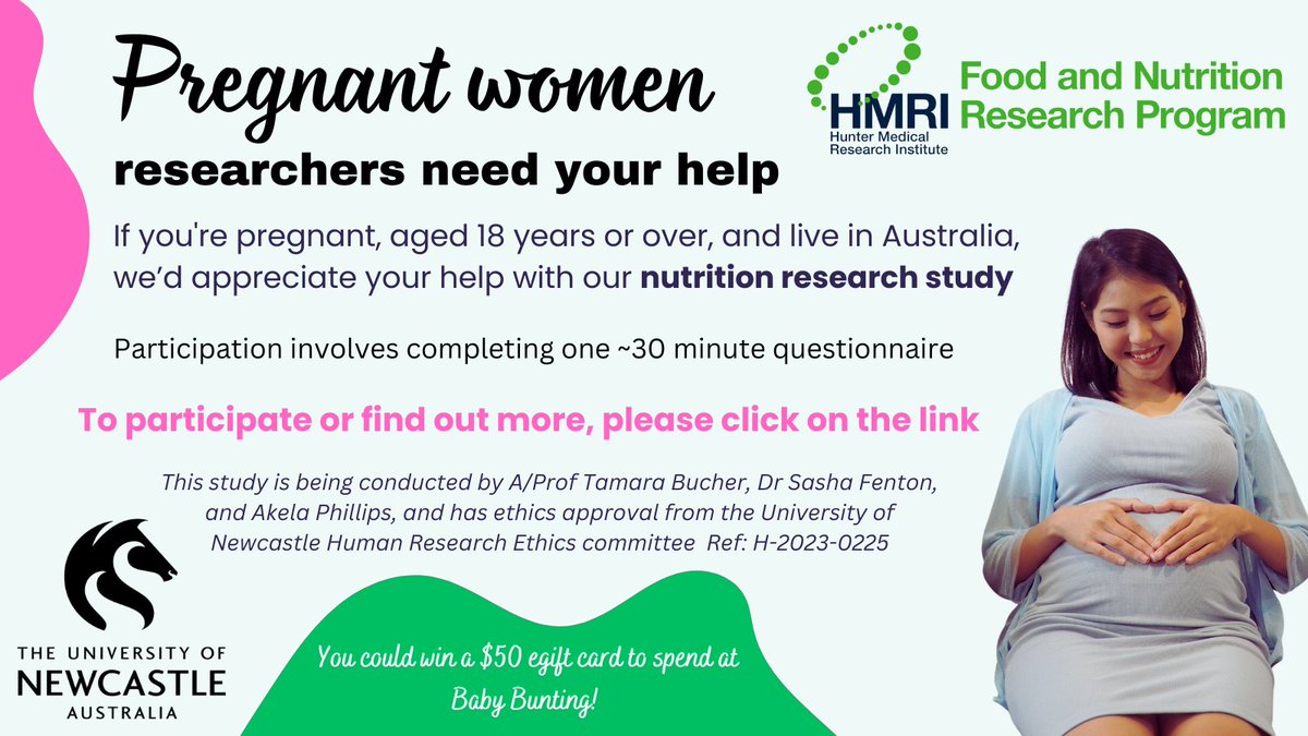 🍊📷 Our research team are recruiting #pregnant women living in #Australia to participate in a #nutrition research study. For more info: hmri.org.au/nutrition-preg…… 📷