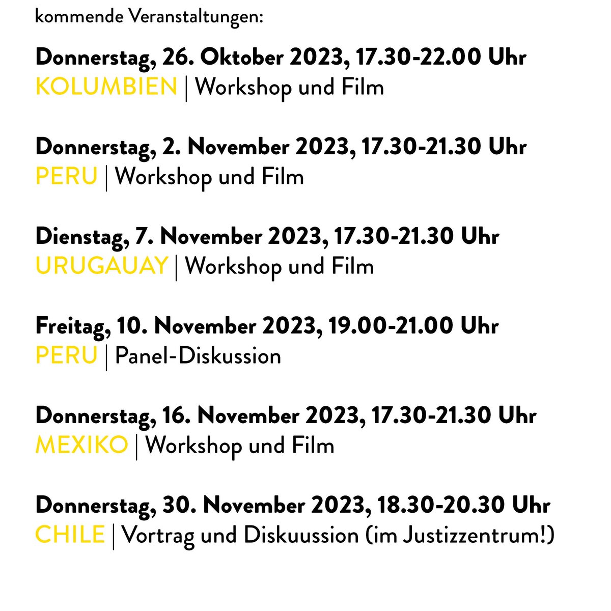 fritzbauerforum's tweet photo. Heute beginnt unsere Veranstaltungsreihe MEMORIA VIVA | LATEINAMERIKA IM AUFBRUCH 

Starten wird die Reihe mit einer #Lesung aus dem Buch "Salvador Allende. Eine chilenische Geschichte" mit dem #Autor Günther Wessel (#Berlin).

#Chile #Putsch #Allende #Pinochet https://t.co/izye6gJYx5