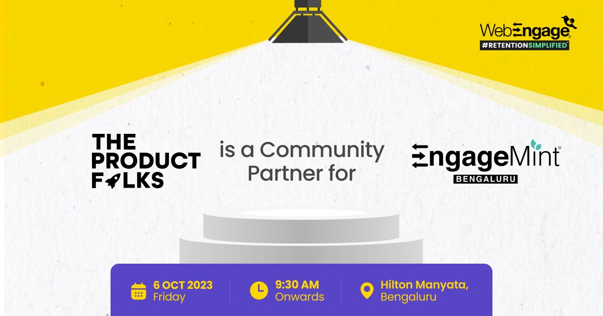 Can’t keep calm 🤑

<a href="/TheProductfolks/">The Product Folks 🚀</a> is community partner for #EngageMintBengaluru edition 2023 🚀

After a huge success in Mumbai, <a href="/WebEngage/">WebEngage</a>  is coming to Namma Bengaluru 🥁

🧐What’s new?
 
#EngageMint 2023, Bengaluru Edition focuses on the theme of "Beyond the Hype: Retention