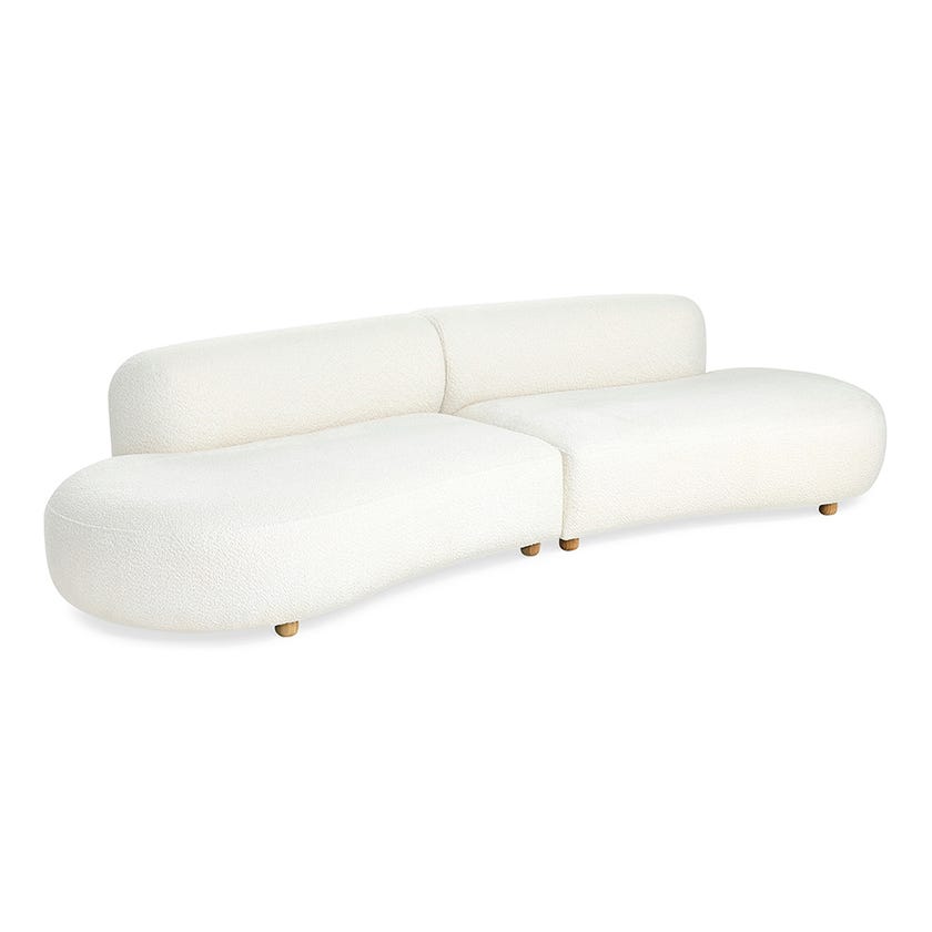 RevampHome_'s tweet photo. Torina sofa✨️defined by an unparalleled charm with plenty of space to curl your feet up for hours of conversation with your loved ones. The mod silhouette makes it a perfect pick for contemporary interiors, while the texture-rich boucle fabric makes it highly inviting. https://t.co/A7JC5fx9Y2