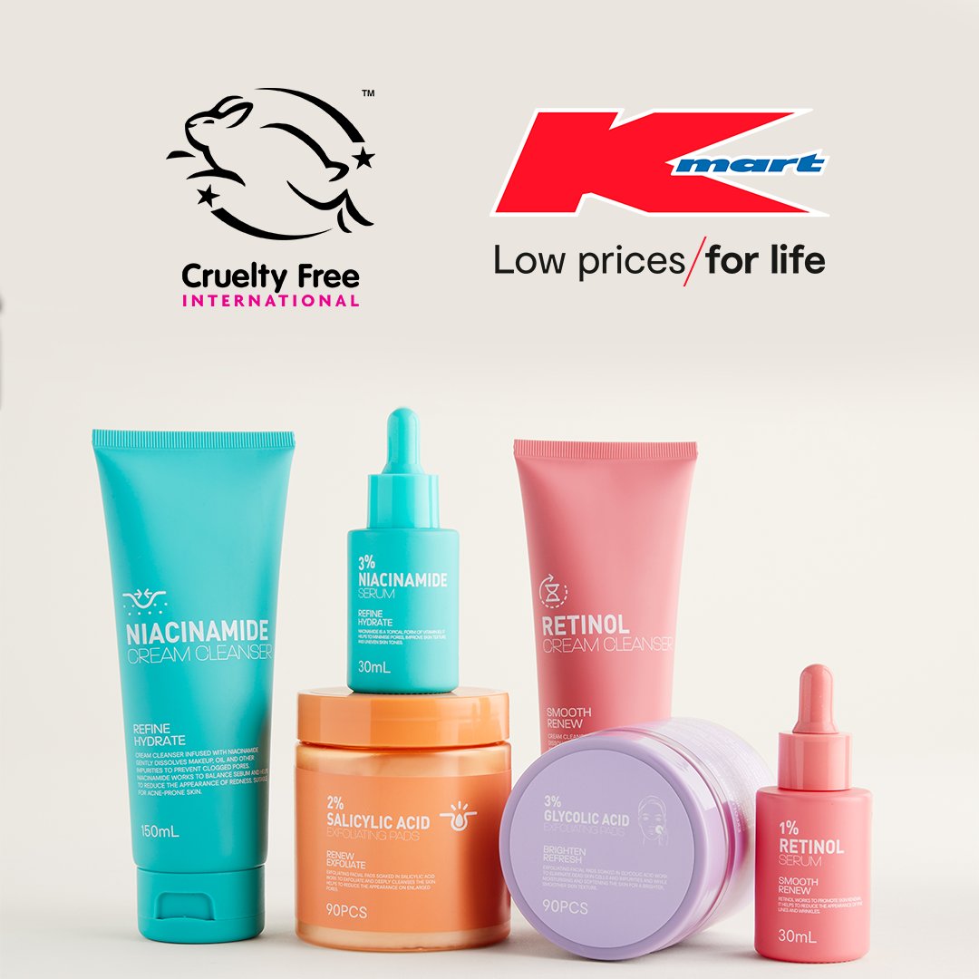 We are delighted to announce that all Kmart cosmetics and personal care products are now Leaping Bunny Approved 🎉 Search for your next cruelty free favourite today - bit.ly/3ngxJH7 #LeapingBunnyApproved #LeapingBunny #CrueltyFreeInternational