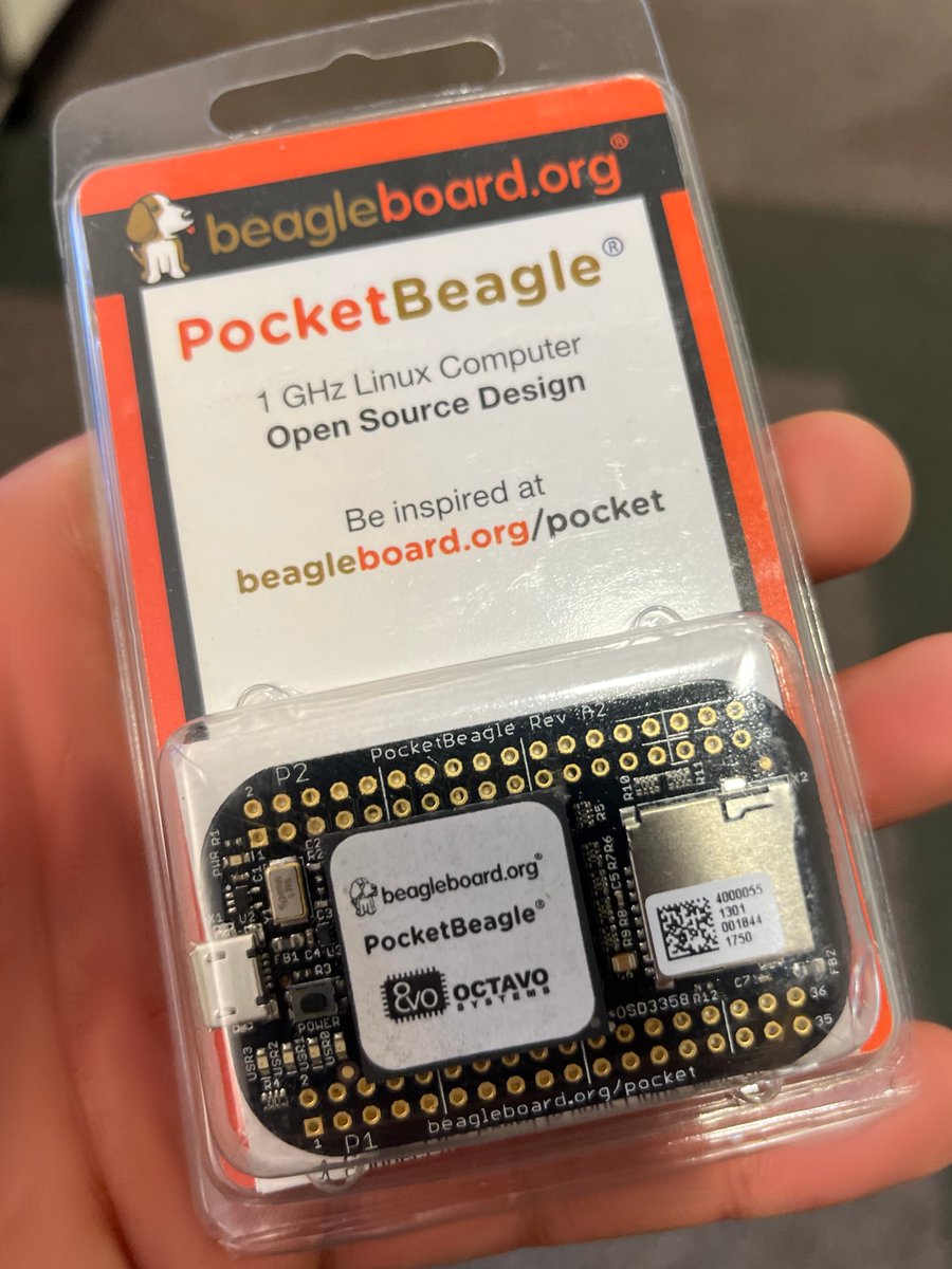 The ECE department at PSU has a vending machine selling little electronic goodies. May have impulsively picked up a PocketBeagle Linux SBC. Hoping to see the machine restocked as the term begins.