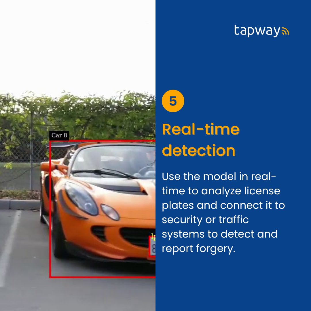 TapwaySolutions's tweet photo. Unlock the secrets of spotting license plate forgery in 5 simple steps! From data collection to real-time detection, we've got you covered. Discover Tapway's VehicleTrack system – your ultimate solution for security!
#Tapway #LicensePlate #MachineLearning #AI #VehicleTrack https://t.co/wwqEdMD5jd