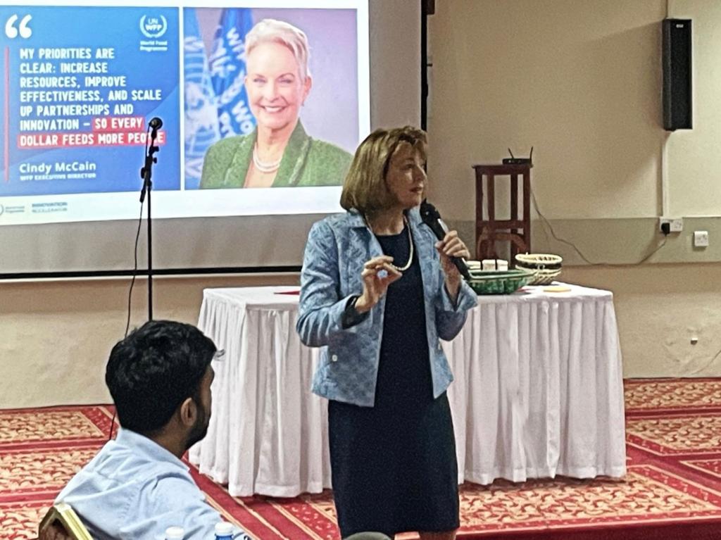 LaurenLandis1's tweet photo. Privileged to witness #Kenya hosting the @WFP global innovators! 30 brilliant minds from 15 country offices, united by the spirit of #innovation. Today, I emphasized the critical role of innovation in our ever-evolving world. Let's continue driving positive change! #WFPInnovators https://t.co/qANicypBQR
