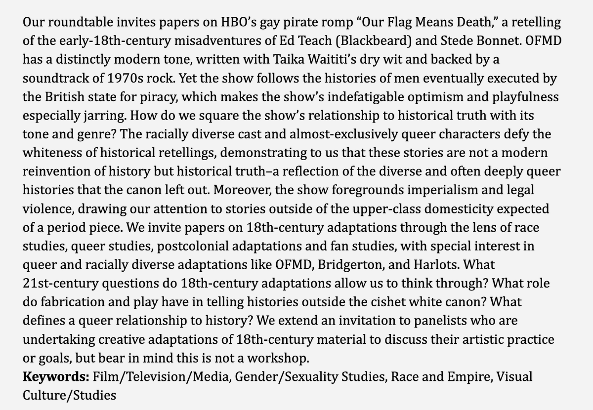 @the_sad_fractal @ASECSOffice Here's the abstract! Submit to roundtable 146! :) 🏳️‍🌈 #ASECS24