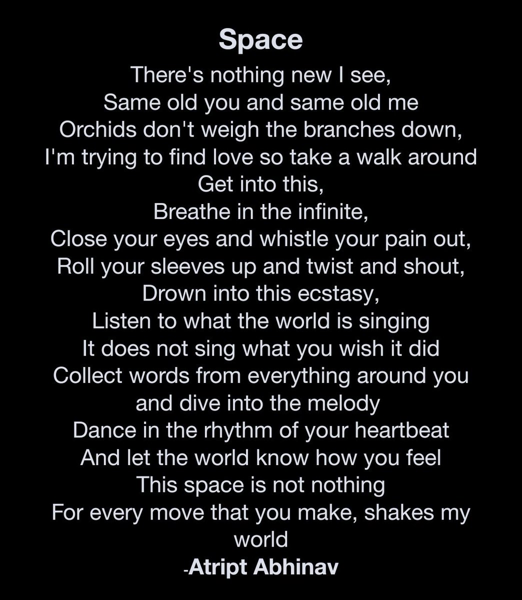 AtriptAbhinav's tweet photo. For every move that you make, shakes my world
-Atript Abhinav
#Love #Poetry #vsspoem #vss365 #amwriting #poetrycommunity #poetrylovers #WritingCommunity #WritersStrike #writerslift #poets #AtriptAbhinav #Nepal https://t.co/lsoQOvL6W1