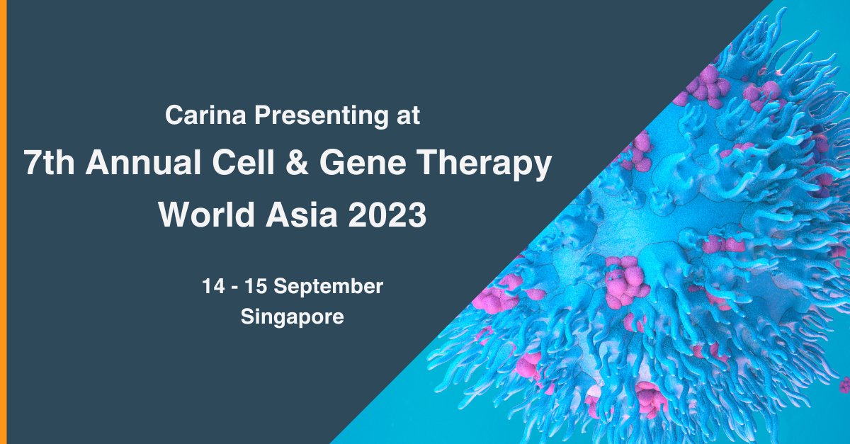 Carina is pleased to be part of the 7th Annual Cell &amp; Gene Therapy World Asia 2023 Conference to present Carina’s success getting its CAR-T asset to clinical trials. CEO Dr Rathjen will also speak on a leadership panel to share her extensive experience: bit.ly/3sUKT23