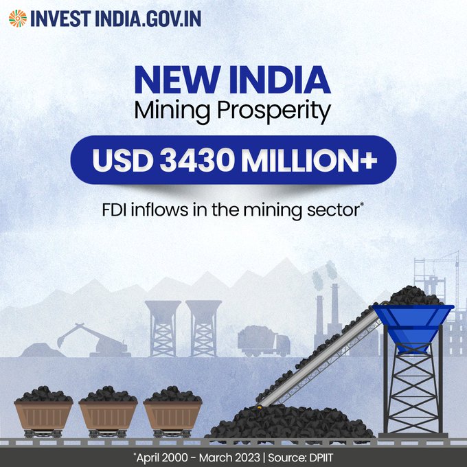 InvestIndiaNL's tweet image. India's mineral wealth encompasses an impressive range of 95 varieties, including 4 fuel, 10 metallic, 23 non-metallic, 3 atomic, and 55 minor minerals.

Know more at: bit.ly/II-MetalsMining 

#InvestInIndia #MetalsAndMiningSector #FDIInflows @reenat_sandhu @MinPres @NLinIndia