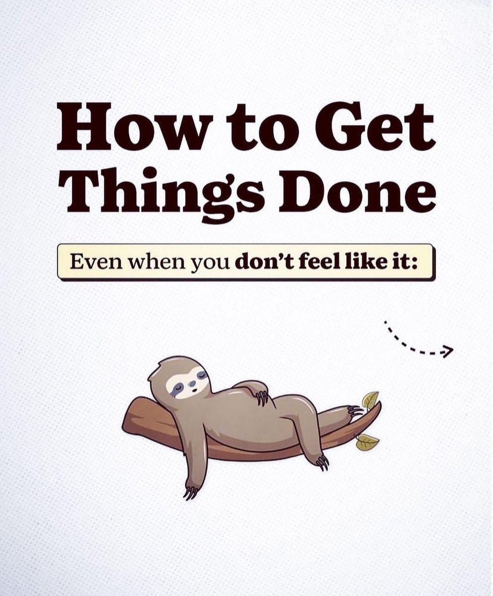 SeekWiser_'s tweet photo. How To Get Things Done. 

Even when you don't feel like it: https://t.co/atLDksVGvd