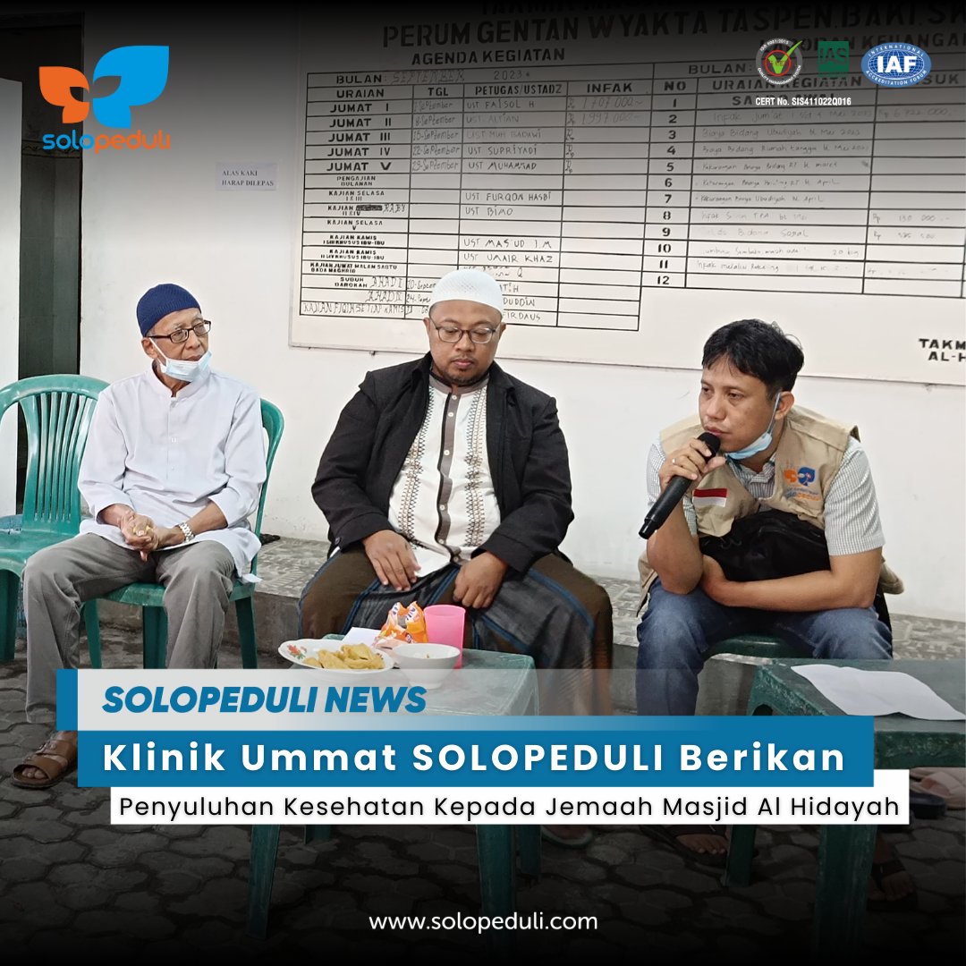 solopeduli's tweet photo. Assalamualaikum Sahabat,

Kemarin Ahad (10/09/2023), Klinik Ummat SOLOPEDULI memberikan penyuluhan kesehatan bersama dr. Harys, kepada jemaah subuh barokah Masjid Al Hidayah, Baki. Jemaah antusias dengan penyuluhan ini loh. https://t.co/cOWh3bX6eK