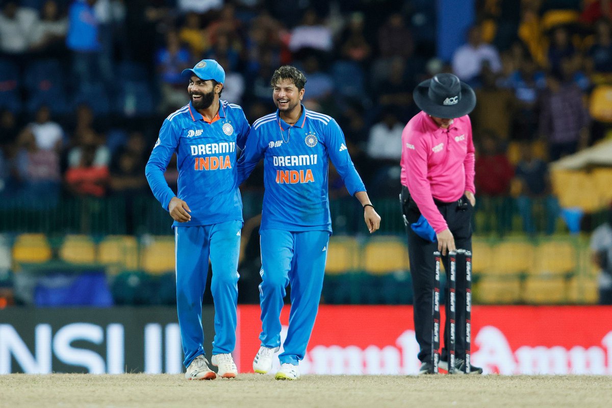 imjadeja's tweet photo. Another step closer to the cup! 🏆🇮🇳 #AsiaCupFinalBound https://t.co/vi6TL4XIqw