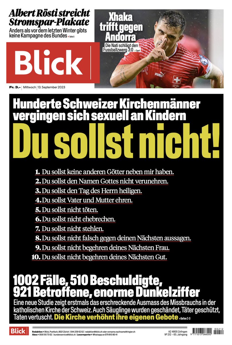 Die 10 Gebote. Heute an Kiosken präsenter als in manchen kath. Kirchen. <a href="/Blickch/">Blick </a> #dusollstnicht