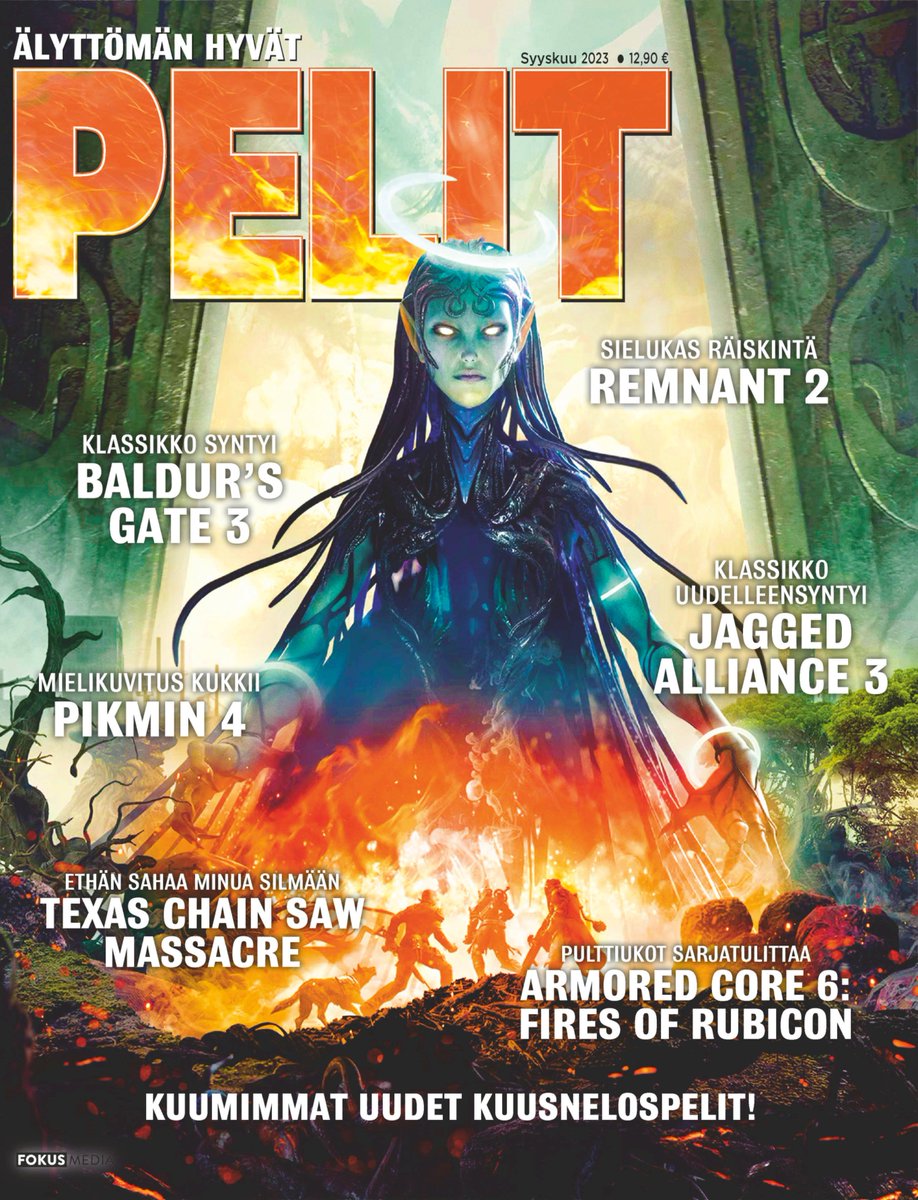 Tänään ilmestyy syyskuun Pelit, jossa on poikkeuksellisen kova pelikattaus: Baldur's Game 3, Jagged Alliance 3, Armored Core 6, uusimmat C64-pelit ja paljon muuta kiinnostavaa. Kansipelinä Remnant 2.