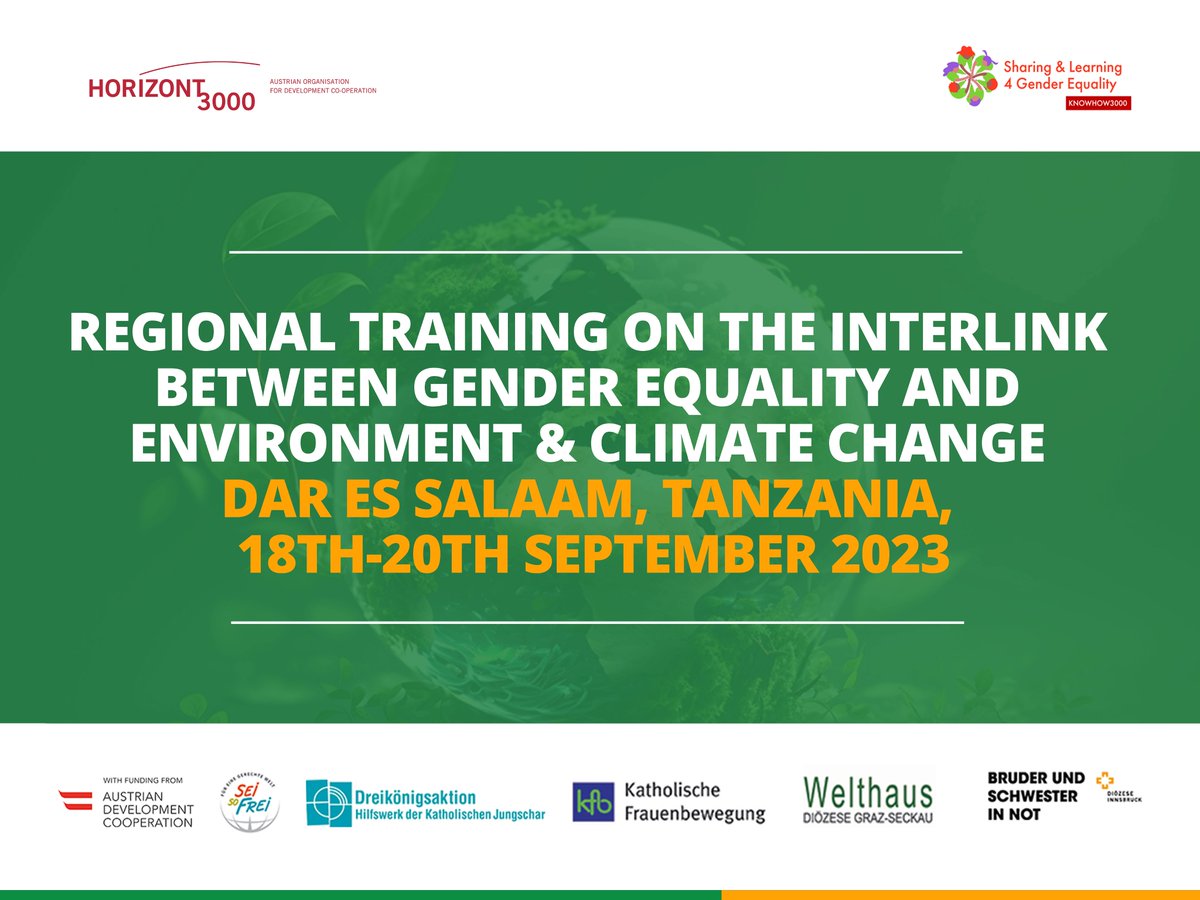 📢📢We are excited to be holding our first Regional Training on the interlink between Gender Equality and Environment and Climate Change that will bring together partners from Uganda, Kenya, Tanzania, and South Sudan.#SharingLearning4GenderEquality