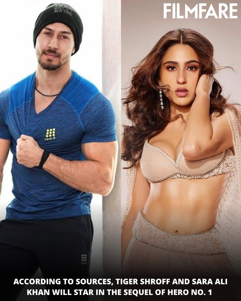 #FilmfareExclusive: Sources suggest that #TigerShroff and #SaraAliKhan will be sharing screen space in the sequel of #HeroNo1. 🎬