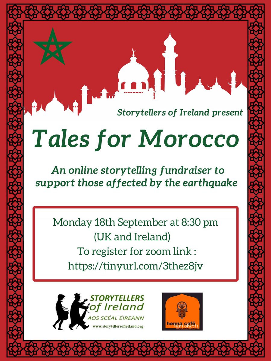 StoryFromSeeds's tweet image. Please support our brother and sister storytellers in Morroco - @StorytellersIE  are raising funds for @HennaCafe  #DirectHelp

Donate here: gofundme.com/f/henna-cafe-s…

Register for our Solidarity through Storytelling  event here:
tinyurl.com/3thez8jv