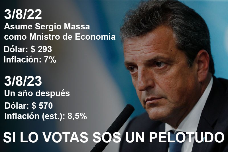 lalifreddie's tweet photo. @SergioMassa 20 y pico % de Pelotudos votan esta 💩 mier
El dólar a $735...
#MassaCaraDePiedra
#MassaHumo
#HumoMan
#VotanteTragaSapos https://t.co/MdW2AHweS4
