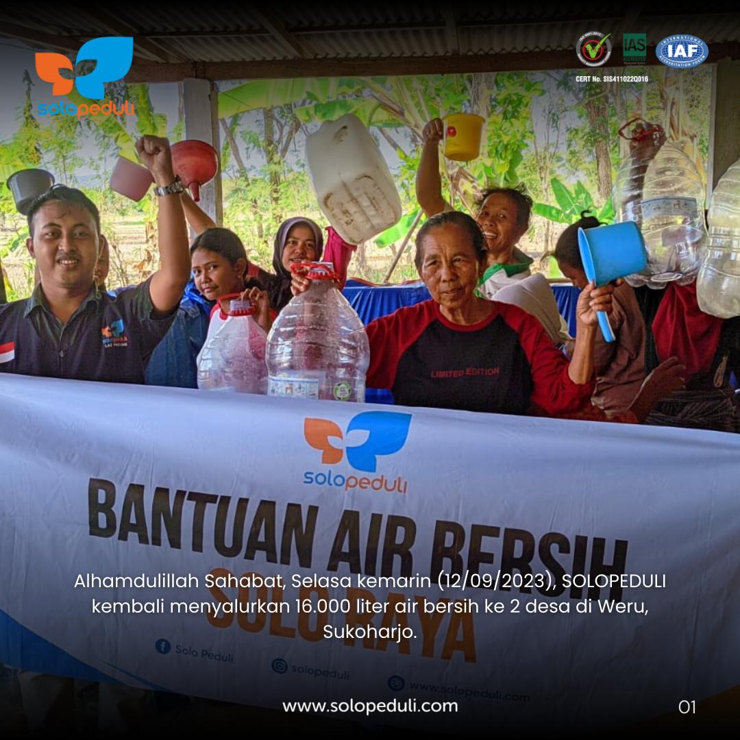 solopeduli's tweet photo. Sahabat, kemarin SOLOPEDULI menyalurkan air bersih lagi loh ke 2 Desa di Sukoharjo yang kekeringan. 

Bagaimana kondisi di sana sebenarnya? dan bagaimana peran SOLOPEDULI? Yuk baca di sini ya Sahabat https://t.co/MYNLBRBg7A https://t.co/dRv6P9y2f0