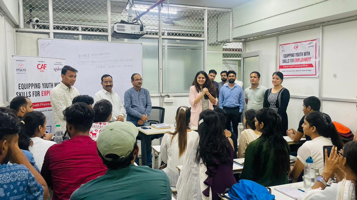 BABLEINDIA's tweet image. B-ABLE Foundation is pleased to announce the #launch of Credit Processing Officer Program in collaboration with Charities Aid Foundation (CAF) and supported by Atulya Foundation. Our team inaugurated the program yesterday in Greater Noida &amp;amp; motivated the #firstbatch of #students