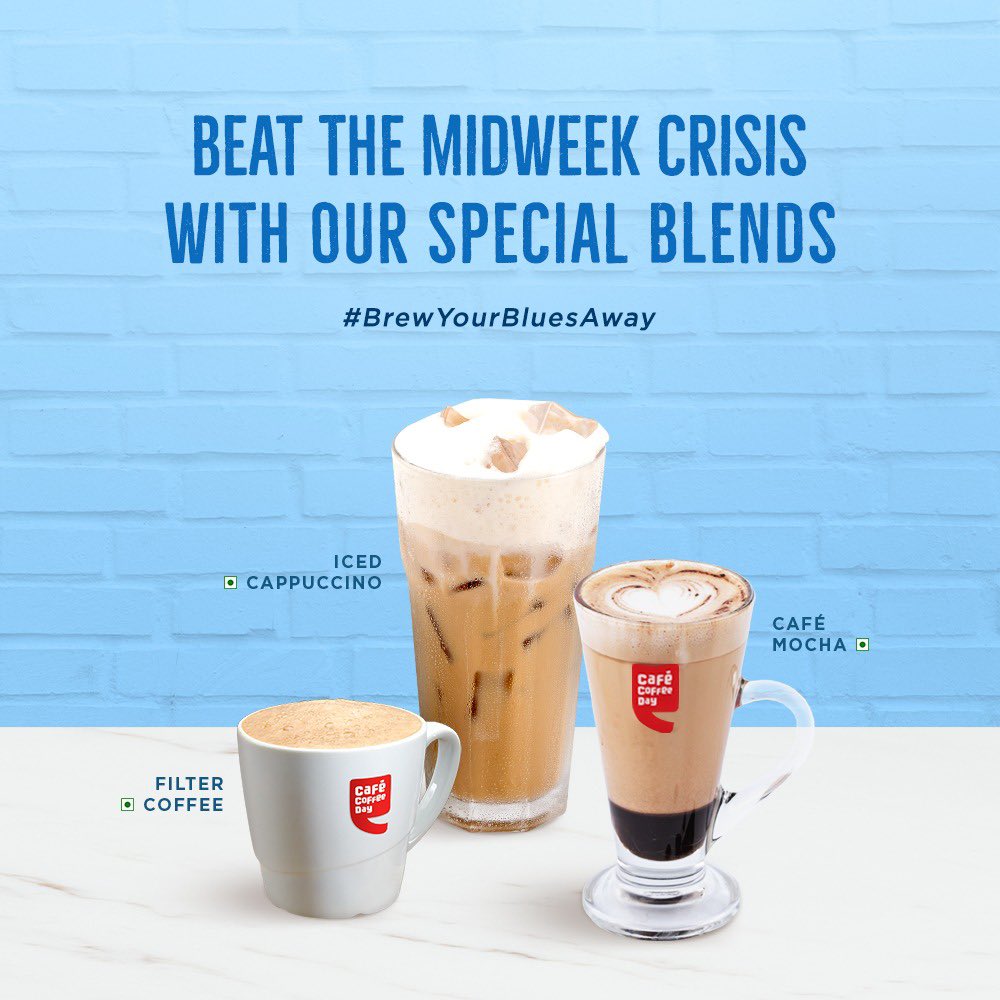Wednesdays can take forever to end. You might as well enjoy it with your favourite blends. Visit your nearest CCD or order online. #cafecoffeeday #ccd #midweek #midweekblues #wednesday #coffee #coffeelove #brews