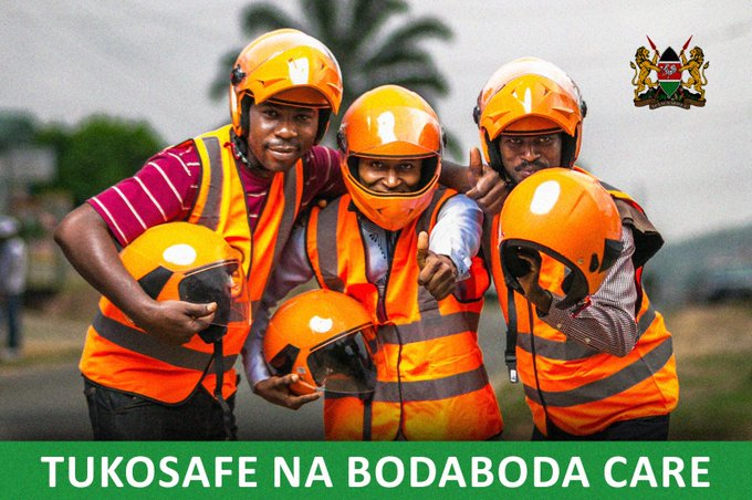 NickRutoo's tweet photo. President William Ruto Bodaboda care  is  a commitment to the safety and well-being of motorists in the country. Kenya Kwanza At One  #PromisesKept https://t.co/jS56l2u5m4
