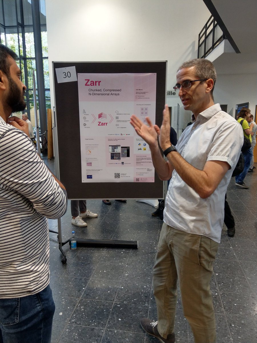 NFDI4BIOIMAGE (@nfdi4bioimage) on Twitter photo Start day 2 at #CoRDI <a href="/NFDI_de/">NFDI - @NFDI@nfdi.social</a>
Come see the poster by <a href="/notjustmoore/">Josh Moore</a> & <a href="/su_kunis/">sukunis</a> on #zarr, a next gen file format for large N-dimensional arrays #bioimaging.
Meet us at the Market of the Consortia today & tomorrow.
<a href="/nfdi4bioimage/">NFDI4BIOIMAGE</a> Start day 2 at #CoRDI <a href="/NFDI_de/">NFDI - @NFDI@nfdi.social</a>
Come see the poster by <a href="/notjustmoore/">Josh Moore</a> & <a href="/su_kunis/">sukunis</a> on #zarr, a next gen file format for large N-dimensional arrays #bioimaging.
Meet us at the Market of the Consortia today & tomorrow.
<a href="/nfdi4bioimage/">NFDI4BIOIMAGE</a>