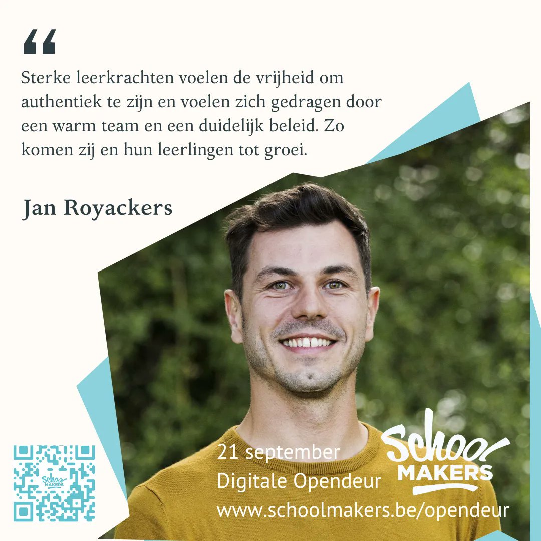 Hoe verfijn je als leerkracht stap voor stap je Meesterschap? 
Schoolmaker Jan Royackers schreef er een boek over, en spreekt erover op onze Digitale Opendeurdag van donderdag 21 september om 19u30. 

Meer info via deze link: buff.ly/460r8nO