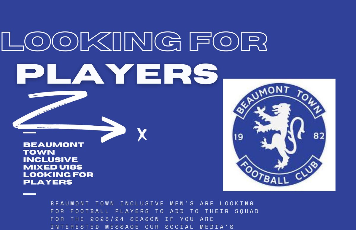 Beamounot town inclusive team (@btfcinc) on Twitter photo As the season is fast approaching and kick off this Saturday , we are still on the hunt for players if interested message us
<a href="/LjydL/">Leicestershire Junior & Youth Disability Football</a> @Turnaldo_ <a href="/leicsfa/">Leicestershire FA</a> As the season is fast approaching and kick off this Saturday , we are still on the hunt for players if interested message us
<a href="/LjydL/">Leicestershire Junior & Youth Disability Football</a> @Turnaldo_ <a href="/leicsfa/">Leicestershire FA</a>