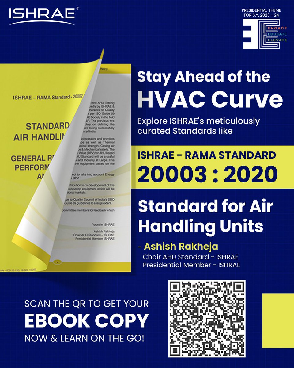 Stay Ahead of the HVAC Curve!

Explore ISHRAE’s meticulously curated Standards.

#HVAC #ISHRAE #HVACR #standards #iskid #ahrepxo #Ashrae #Hvacedu #Hvactech #CPWD #DMRC #metro #railways #BIS #hvacprofessionals #hvacdesignengineers #mep #hvacconsultants #ahu #rama #rata