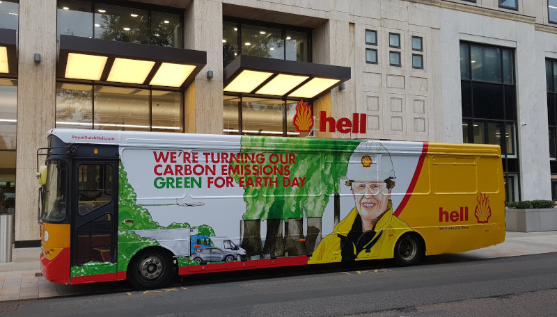 The HELL BUS is arriving in Sheffield today!!! A satirical protest on wheels, the HELL BUS exposes the greenwashing of the oil industry and Shell in particular, and is jam packed with propaganda-busting art installations. At <a href="/theatredelishef/">Theatre Deli Sheffield</a>  until the 29th Sept - go and see it!