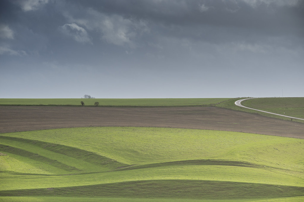 An older Plain photo. As a long-time admirer of David Inshaw, there's no doubt my photos and subsequent processing are sometimes influenced :) These are some of the fabulous lynchets near Compton and Water Dean Bottom.