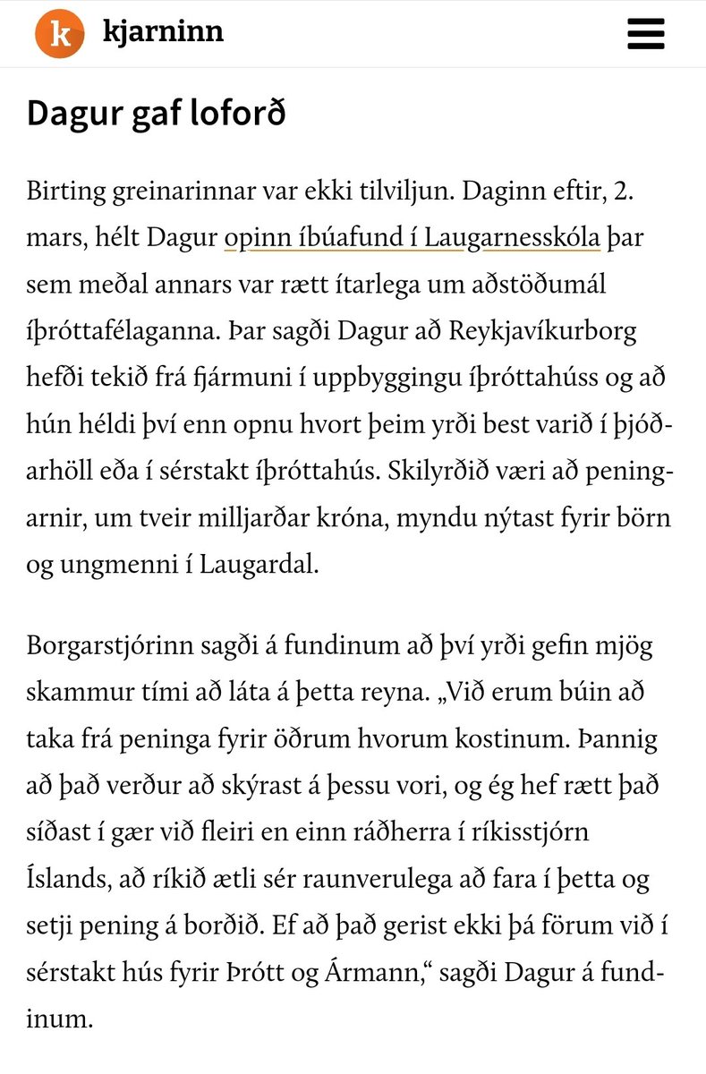 Lygar Borgarstjóra um íþróttahús fyrir börnin í Laugardal sem hann gaf uppá sviði í hinum gegnmyglaða Laugarnesskóla á leið sinni á kjörstað síðast munu lifa næstum tveggja áratuga valdatíma hans.