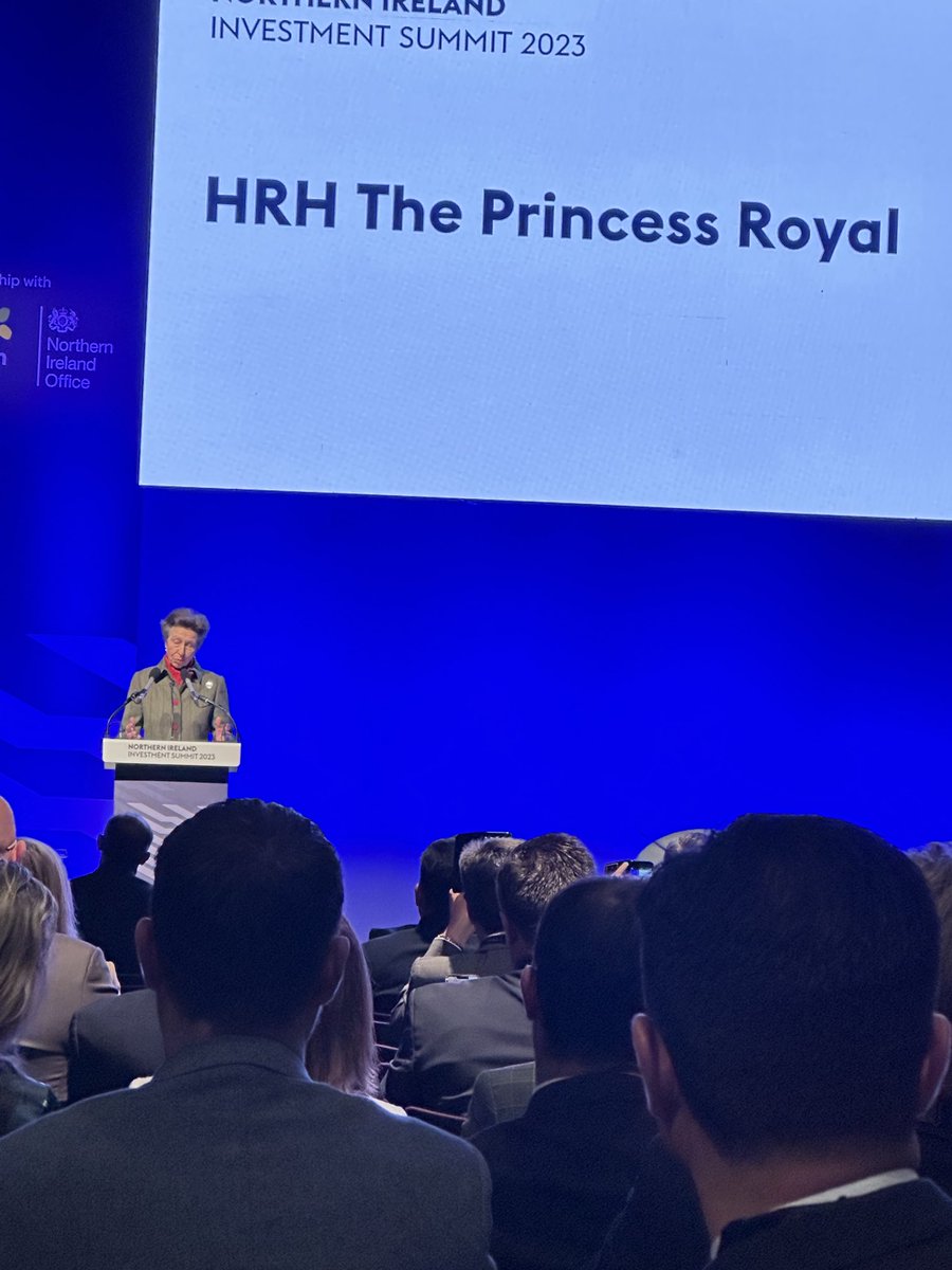 HRH The Princess Royal speaking at the summit. #niis23