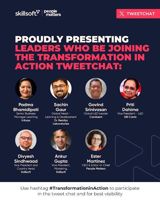 A BIG thank you to all our speakers!

<a href="/ankurgupta27/">Ankur Gupta</a>
<a href="/divyeshsindhwad/">Divyesh Sindhwaad</a>
<a href="/padma8376/">Padma Bhamidipati</a>
<a href="/pdahima/">Priti Wadher Dahima</a>
<a href="/_SachinGaur/">Sachin Gaur 🇮🇳</a>
Govind Srinivasan (<a href="/Conduent/">Conduent</a>)
<a href="/Ester_Matters/">Ester Martinez</a>

 #TransformationinAction