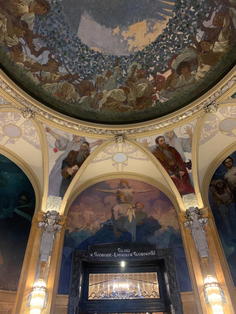 AdelieChevee's tweet photo. Happy to have participated in the @ECPR in Prague! Thanks to SG on Human Rights/TJ and Democratic Innovations for hosting my talks - and to @Openly_Biased and Monika Marekova for great conversation! Beautiful reception at the Municipal House under Mucha...
#somum #ecprgc23 https://t.co/iiiQhUbS14