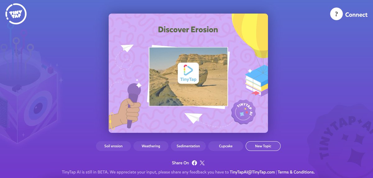 ed_launch's tweet photo. Looking to do some topic exploration for early learners? Check out this quality AI tool from @TinyTapAB It informs learners and piques curiosity! #TinyTapAI  #edutwitter #edulead #teachertwitter  https://t.co/5nLfAsGFMf https://t.co/BU0QBbfDSv