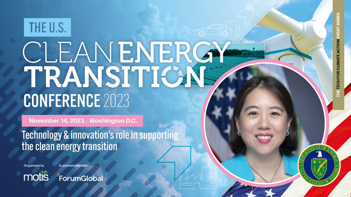 The Tech for Climate Action Event Series (@motiscoevents) on Twitter photo Thank you to Dr Vanessa Chan and U.S. Dept of <a href="/ENERGY/">U.S. Department of Energy</a> for confirming their participation at The U.S. #CleanEnergyTransition Conf- techforclimateaction.com/uscleanenergyt…
📆 November 14
📍 The National Press Club, Washington, D.C.
#cleanenergy #energytransition #adaptablegrid #energysolutions Thank you to Dr Vanessa Chan and U.S. Dept of <a href="/ENERGY/">U.S. Department of Energy</a> for confirming their participation at The U.S. #CleanEnergyTransition Conf- techforclimateaction.com/uscleanenergyt…
📆 November 14
📍 The National Press Club, Washington, D.C.
#cleanenergy #energytransition #adaptablegrid #energysolutions