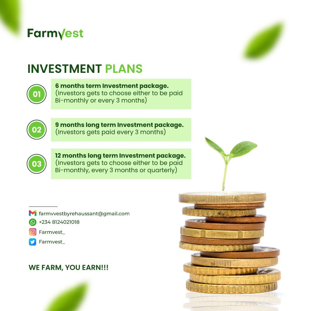 Farmvest_'s tweet photo. Slowly is the fastest way to get to where you want to be.💚

Farming is lucrative and interestingly profitable BUT it’s not for the greed.

Not a “get rich quick” scheme.
Invest in our yam, cassava,maize and other farms today and enjoy 25% ROI in 6months.💚✅

WE FARM, YOU EARN✅ https://t.co/BoEP7lrvtL