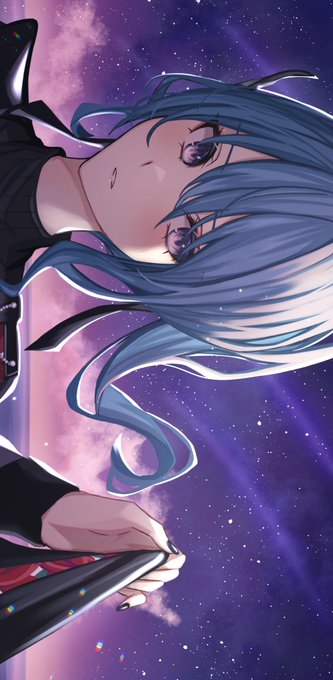 「blue hair shooting star」 illustration images(Latest)