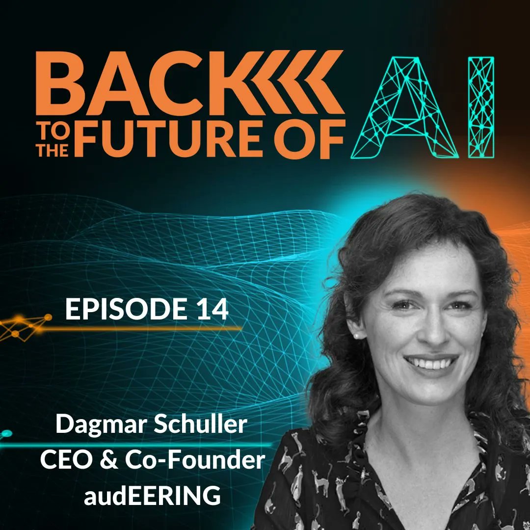 Back to the future of AI, this time with Dagmar M. Schuller. 🎧 Listen in on podigee: buff.ly/461uB5W 👀 Watch on YouTube: buff.ly/3Lo18eu #podcast #AI #VoiceAI #future #technology