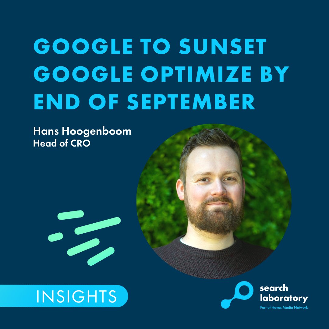 searchlabs's tweet photo. Google has announced the sunset of its web analytics tool, Google Optimize, at the end of September.⏰
Our Head of CRO covers a brief history of Google Optimize and what businesses should do next.
Find out more.👇
https://t.co/XUnT5J20RH
#GoogleOptimize https://t.co/fc5hFOIWFs