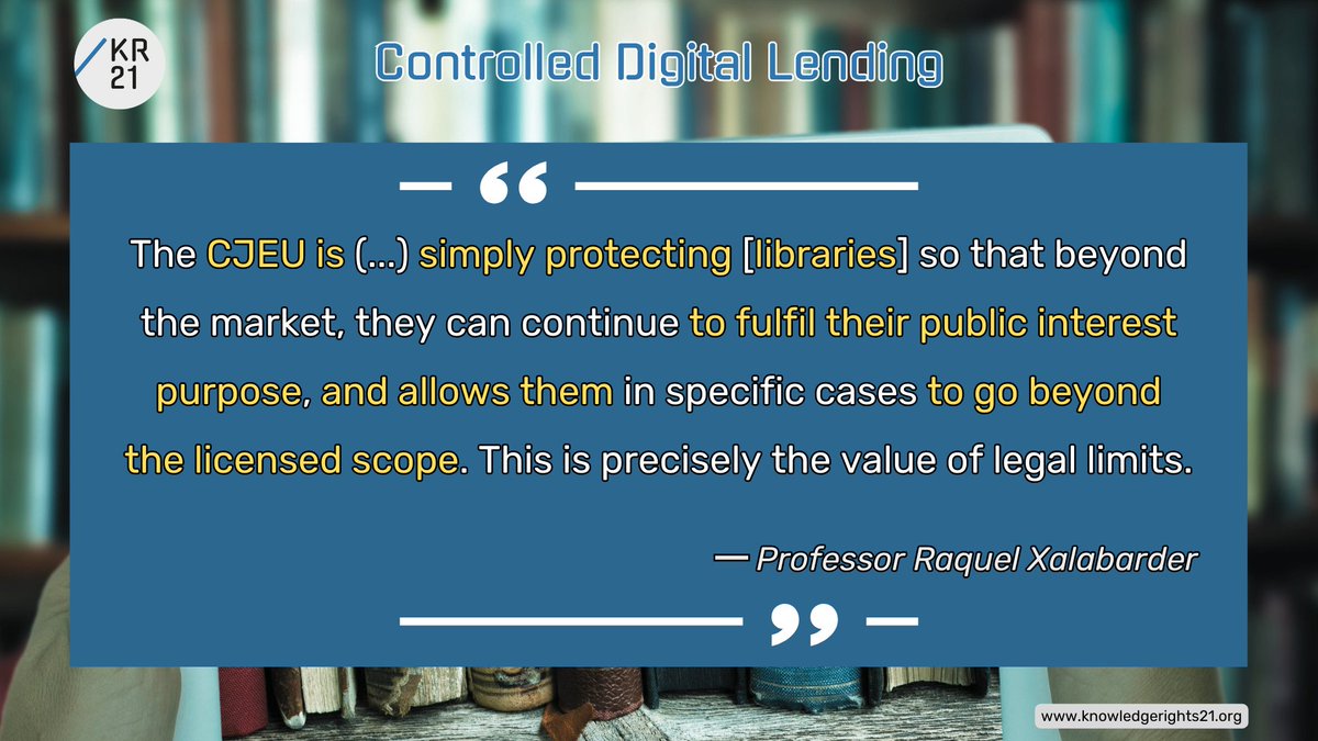 KR21org's tweet image. 🔥 Hot off the press: @FESABID released a report on #ControlledDigitalLending by @ipx_xala (@UOCuniversity)

👀 A must read in 🇪🇸 👉 fesabid.org/prestamo-digit…

💡 Our latest video on libraries&apos; eBook struggle highlights the need for change: youtube.com/watch?v=Um23Y9…

#CDL #eBooks