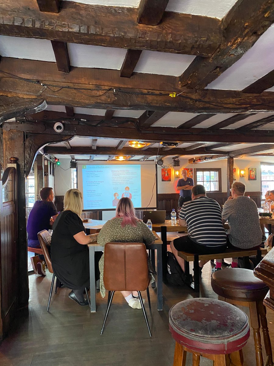 ColchesterBID's tweet photo. Along with @Open_Road @Col_SOS_Bus, the BID has delivered the first session of two first-aid training courses to Night Time Economy businesses.

Thanks to Mark from Meducate Training for delivering these training sessions.
 
Contact businesscrime@ourcolchester.co.uk for details. https://t.co/9R6W52XDRu