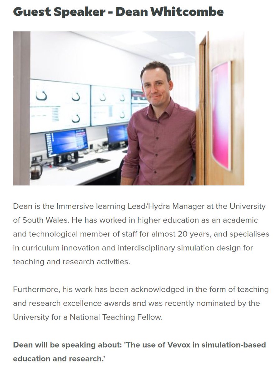 DrDeanW's tweet photo. A big thank you to @VevoxApp for inviting me to deliver the first session of their "Autumn Pedagogy Series”. 

Please use the link below to register. #research #pedagogy #simulation @uswstaff @USWCELT @usw_flse 

https://t.co/zUVua0EDbi https://t.co/EZSj8g409T
